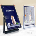 ECKEK ABS Plastic Sign Holder, Menu Displays T Shape Sign Stand, Rotating - Image 4
