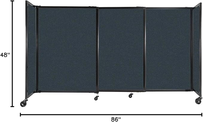 Versare Straightwall Sliding Portable Wall Partition | Freestanding Office - Image 7