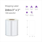 AveneMark 12 Rolls 3" x 1" Direct Thermal Labels - Image 2