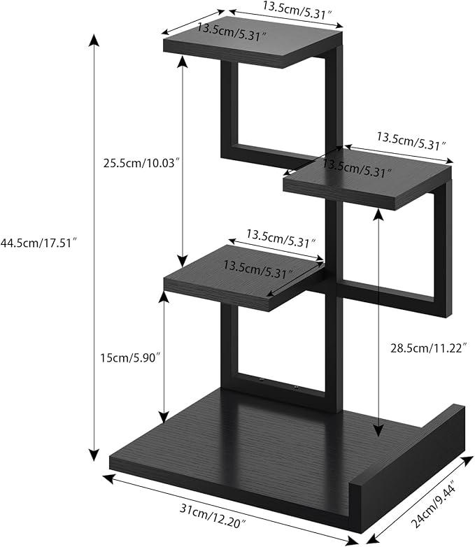 YMYNY Desktop Shelf Organizer, 4 Tier Storage Display Rack, Desk Shelf - Image 3