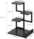 YMYNY Desktop Shelf Organizer, 4 Tier Storage Display Rack, Desk Shelf - Image 3