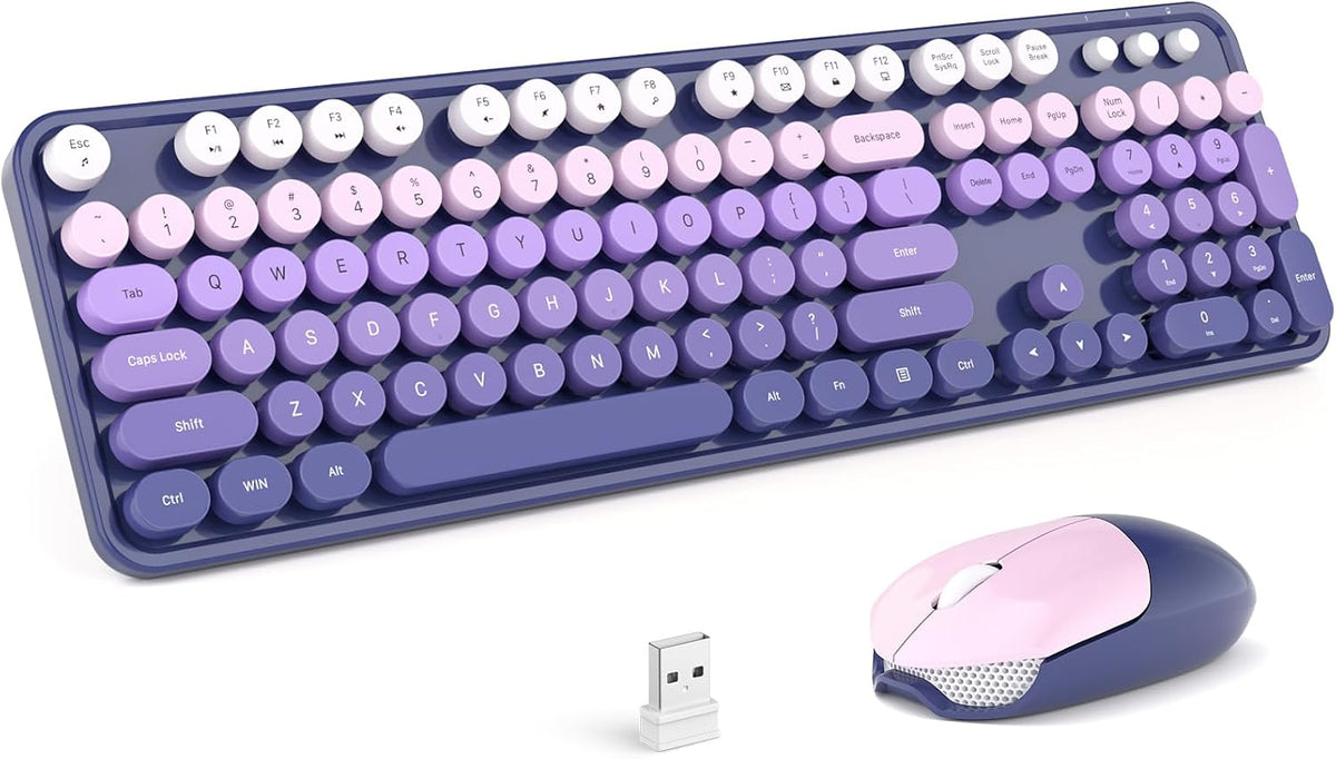 MOFII Wireless Keyboard and Mouse Combo, Full Size 2.4G Plug and Play