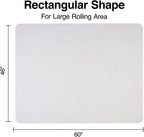 Staples Office Chair Mat, Clear Floor Mats, Flat-Pile Carpets, 60 x 46 Inch, Smooth Glide | Smooth-glide protection for desk chairs on flat-pile carpeted floors.