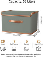 Tuza 4 Pack Storage Bins with Lids, Collapsible Closet Organizer Container - Image 2