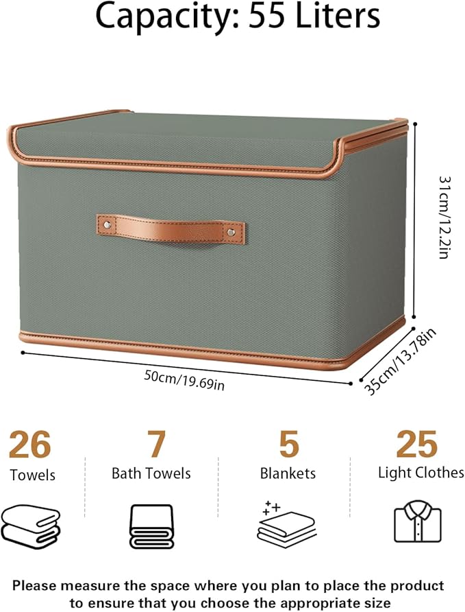 Tuza 4 Pack Storage Bins with Lids, Collapsible Closet Organizer Container - Image 2