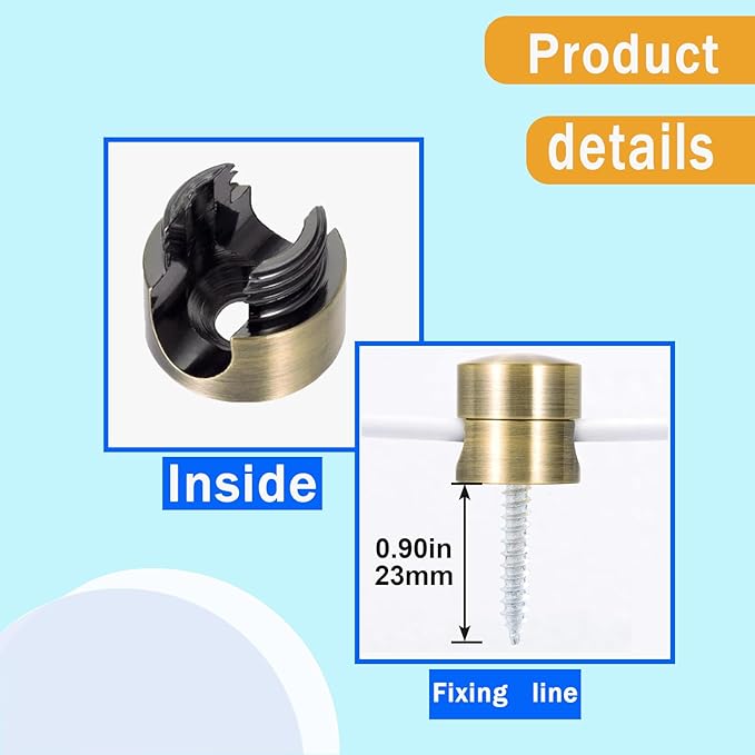 6 Sets Charger Cord Holder, Antique Copper Color Metal Adhesive Cable - Image 5