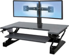 Ergotron – USA Assembled WorkFit-TL Standing Desk Converter, Dual Monitor Sit - Image 3
