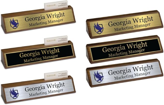 Custom Desk Wedge Name Plate by GemAwards
