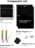 Kivsty 2 PCS Desktop Black Dry Erase Board - Image 5