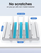 Vaydeer 3-Slot Vertical Laptop Stand Made of Premium ABS Plastics 5 in 1 Design - Image 4