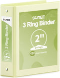 SUNEE 3 Ring Binder 2 Inch 1 Pack, Light Yellow by SUNEE