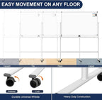 Large Dry-Erase Rolling Magnetic Whiteboard - Image 4