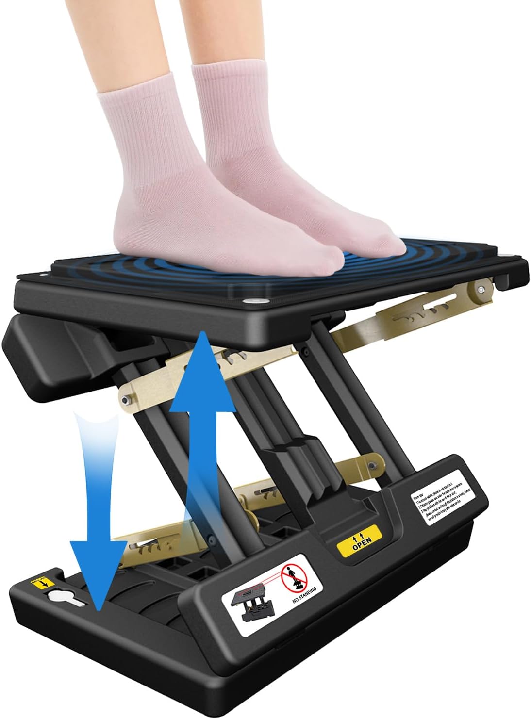 Foldable Foot Rest, Computer Foot Rest Under Desk, 12Modes Adjustable Ergonom...
