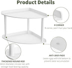 Sezanrpt 2 Tier Acrylic Corner Shelf Organizer Storage 9.5x9.5x8 Inch, Study - Image 4
