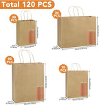 woric 120 PCS Brown Paper Bags - Image 2