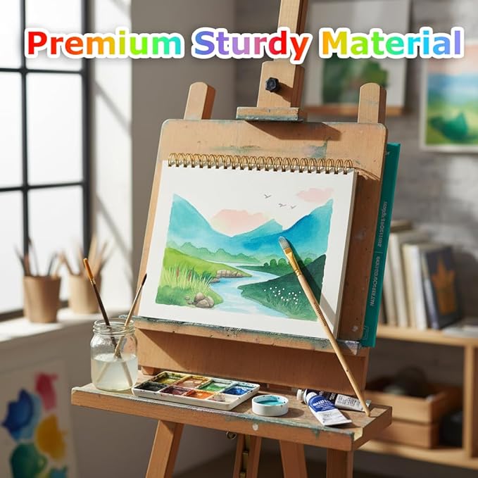 Watercolor Paper Pad, 5.5"x8.5" Water Color Paper, 140lb/300gsm Artist Painting - Image 7