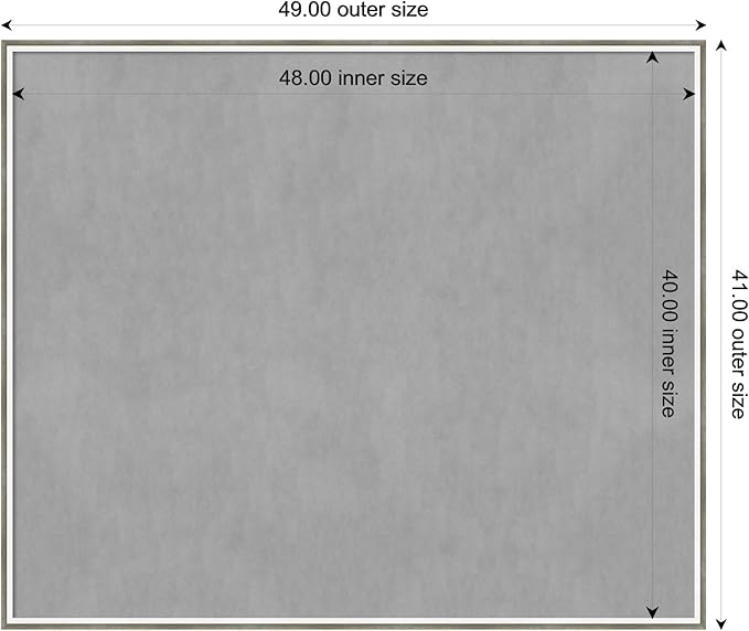 Amanti Art Silver Framed Magnetic Board 41x49 Oversize Vision Board - Image 4