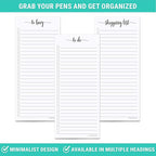 321Done 2-Pack Slim Shopping List Notepad, Made in USA - Image 5