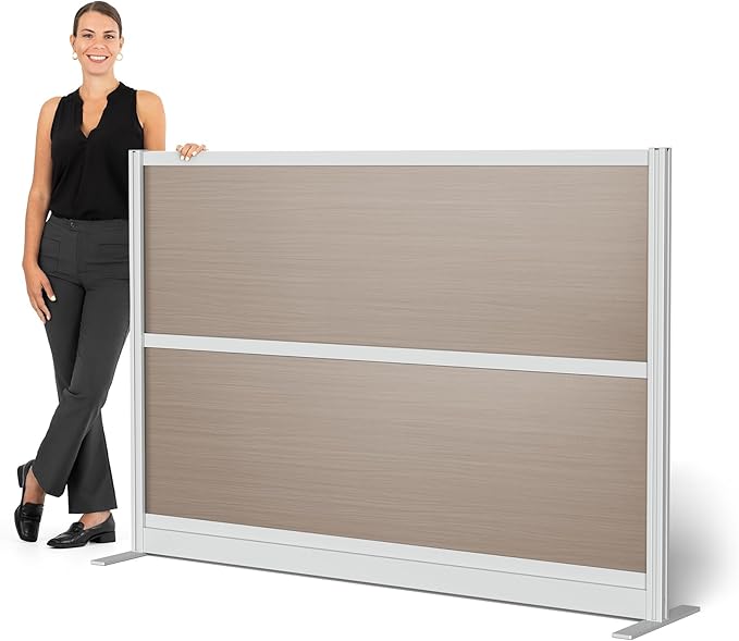 Stand Up Desk Store Oakwood Aesthetic Modular Walls | Room Divider Wall by SStandUpDeskStore