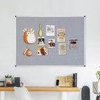 VIZ-PRO Large Fabric Bulletin Board/Foldable Notice Board Felt Gray, 60 X 48 - Image 5