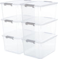 Citylife 6 Packs 32 QT Plastic Storage Bins