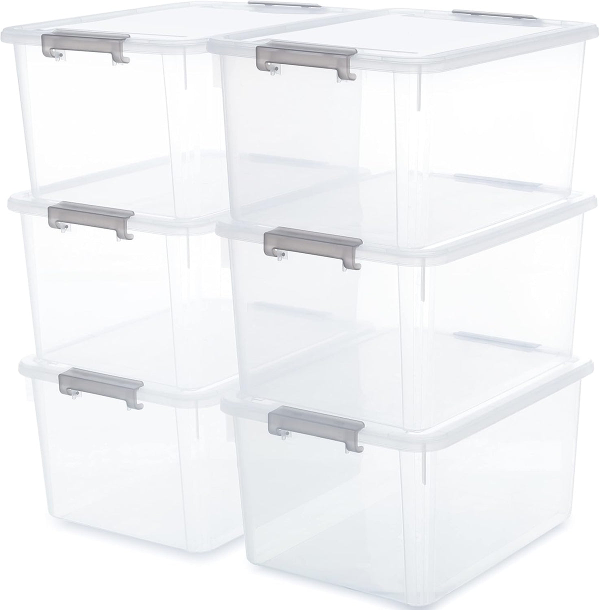 Citylife 6 Packs 32 QT Plastic Storage Bins