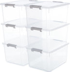 Citylife 6 Packs 32 QT Plastic Storage Bins by Unknown
