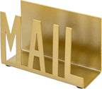 MyGift Mail Holder Organizer Countertop Modern Golden Metal - Image 5
