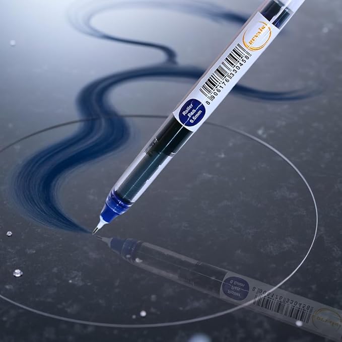 REVAIS Blue Gel Pens Pack of 6 | 0.6mm Smooth Writing Rollerball Pen | Premium - Image 5