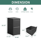 FLIXELIO 2 Drawer File Cabinet - Image 3