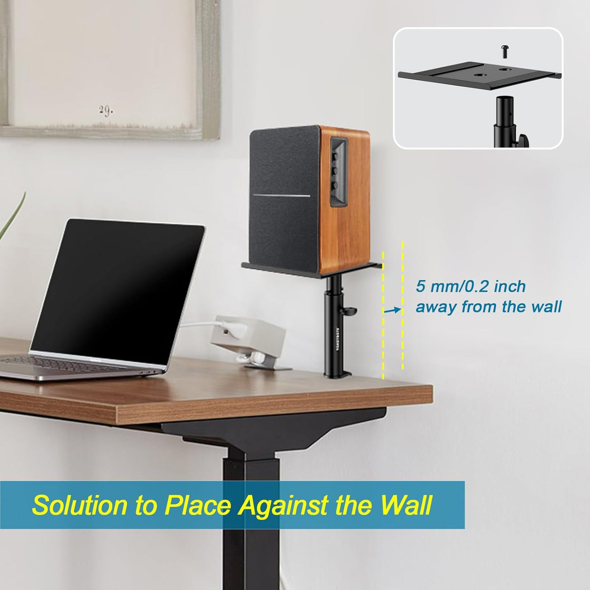 Vondynote Studio Monitor Stands Desk Clamp Speaker Stands Against The Wall
