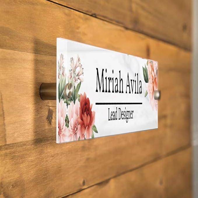 Personalized Office Door Sign, Custom Acrylic Name Plate - Image 4