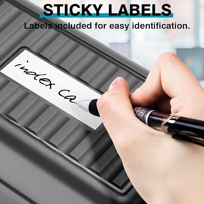 H4D Index Card Holder 3x5, Index Card Box Organizer Case, 3x5 Flash Note Card - Image 4