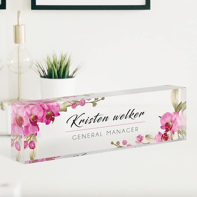 Desk Name Plate Personalized, Custom Name Plates by SalaGraphics