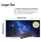 QIYI Desk Pad, Galaxy PU Leather Desk Blotter Protector, Waterproof Computer - Image 6