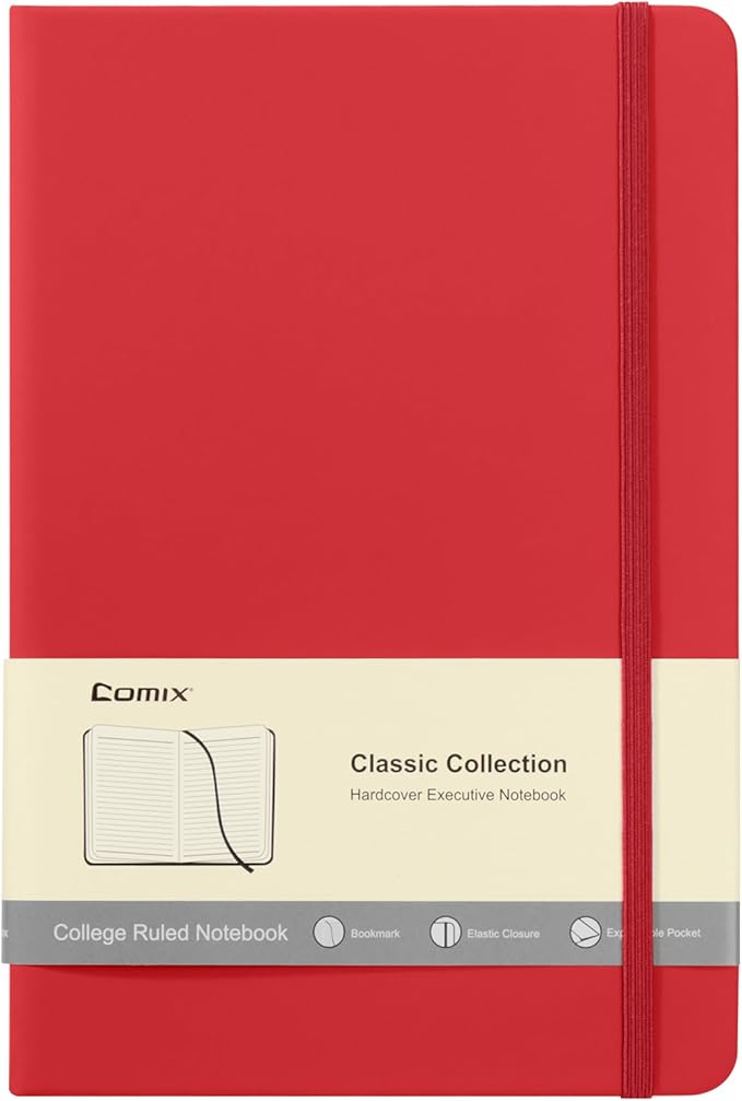 Comix Lined Journal Notebook for Women Men, Journaling Notebooks for Office by Comix