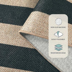 lahome striped easy jute outdoor runner rug, 2x6, side view