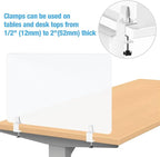 Desk Divider 4 Pcs Desk Privacy Panel 23.6''L x 15.8W'' Office Partitions - Image 7