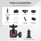 SMALLRIG Camera Desk Mount C Stand, Tabletop C Clamp - Image 2