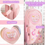 Fiaoudm Large Capacity Kawaii Pink Pencil Case & Pencil Pouch – Cute - Image 5