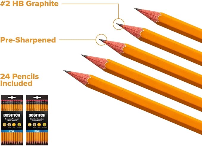 Bostitch Office Premium #2 Pencils, American Cedar Wood, Pre-Sharpened - Image 4