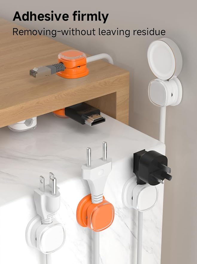 Magnetic Cable Clips, Adjustable Cord Holder Management, Adhesive Wire Keeper - Image 8