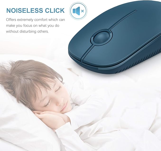 VssoPlor Wireless Mouse, 2.4G Slim Portable Computer Laptop Mouse - Image 2