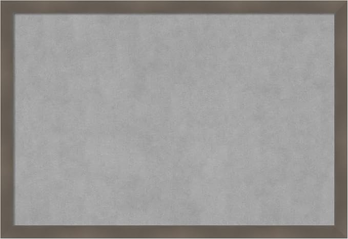 Amanti Art Grey Framed Magnetic Board 26x38 Large Vision Board by AmantiArt