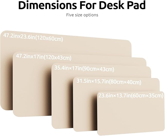 YSAGi Leather Desk Pad Protector, Office Desk Mat, Large Mouse Pad, Non-Slip PU - Image 4