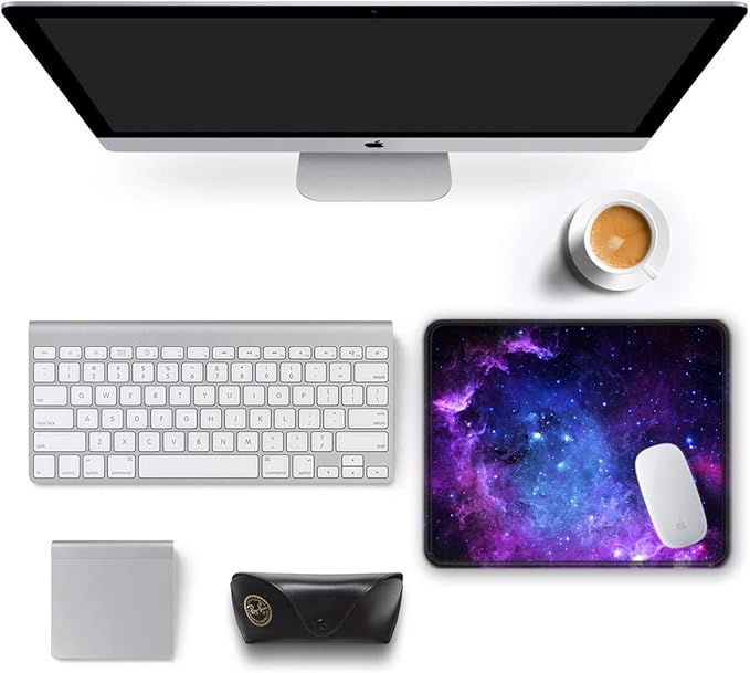 Auhoahsil Mouse Pad, 12 x 10 in Galaxy Theme Computer Mouse Pad - Image 3