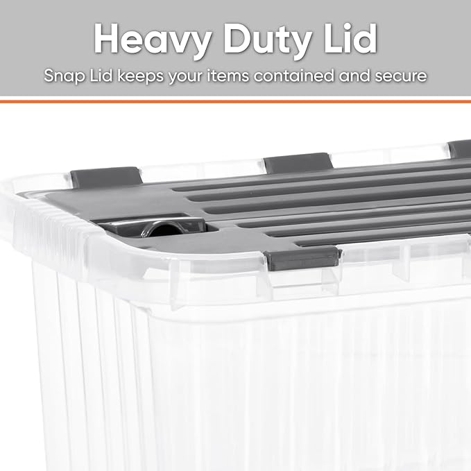 Superio Storage Bins with Lids, Stackable Totes, BPA Free, Odor Free, Organizer - Image 3