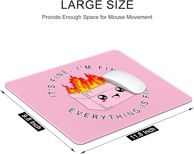 Auhoahsil Mouse Pad, 12 x 10 in Dumpster on Fire Computer Mouse Pad - Image 3