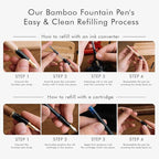 Wordsworth & Black Fountain Pen Set, Luxury Bamboo Wood - Image 8