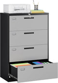 MIIIKO 4 Drawer Lateral Filing Cabinet by MIIIKOOfficeFurniture
